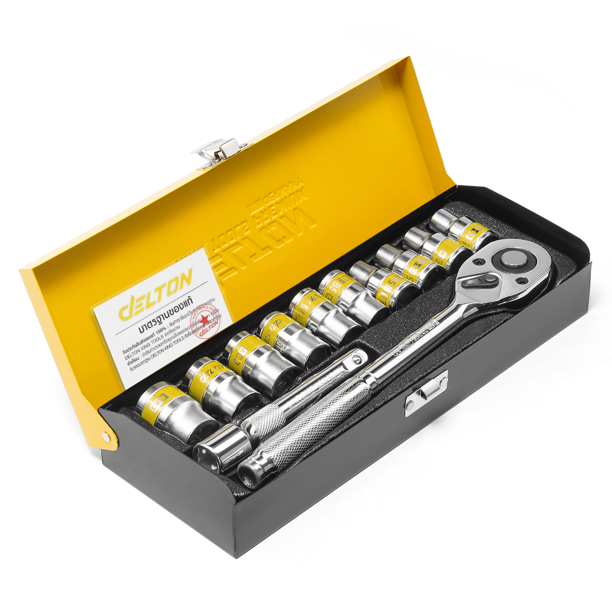 ชุดบ็อกซ์ DELTON รุ่น DKT-12PCS 1/2 นิ้ว แพ็ก 12 ชิ้น
